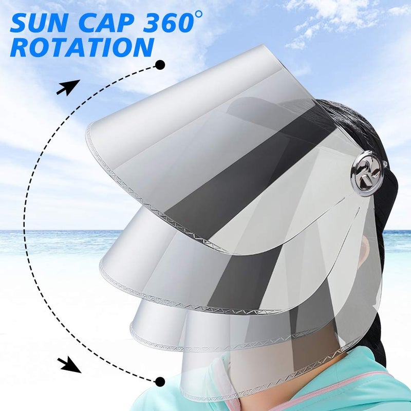 WAYCOM Sun Visor Hat - Adjustable Sun Cap, UV Protection Hat Premium UPF 50+ Visor for Men and Women (Adjustable Magic Sticker) - Image 3
